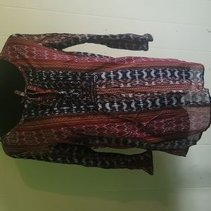 Eddie Bauer Multicolored Bohemian Blouse in Size Small